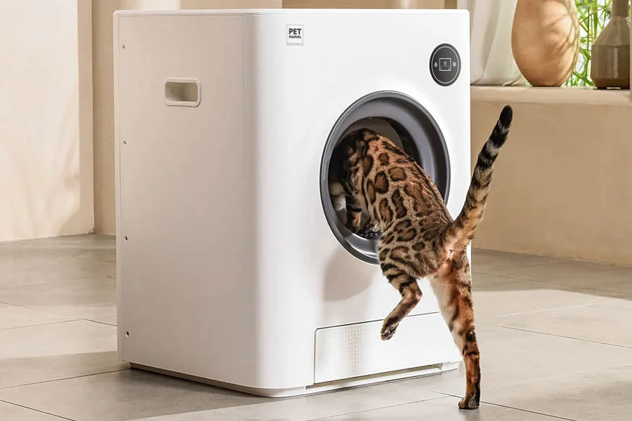 automatic self cleaning cat litter box